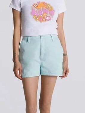 Vans Ground Work Short Size 25 Small Robin Blue Relaxed Fit Cotton Brand New